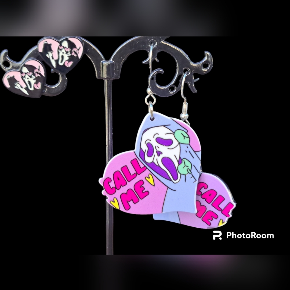 Scream Ghost Face "Call Me" Bundle Earrings